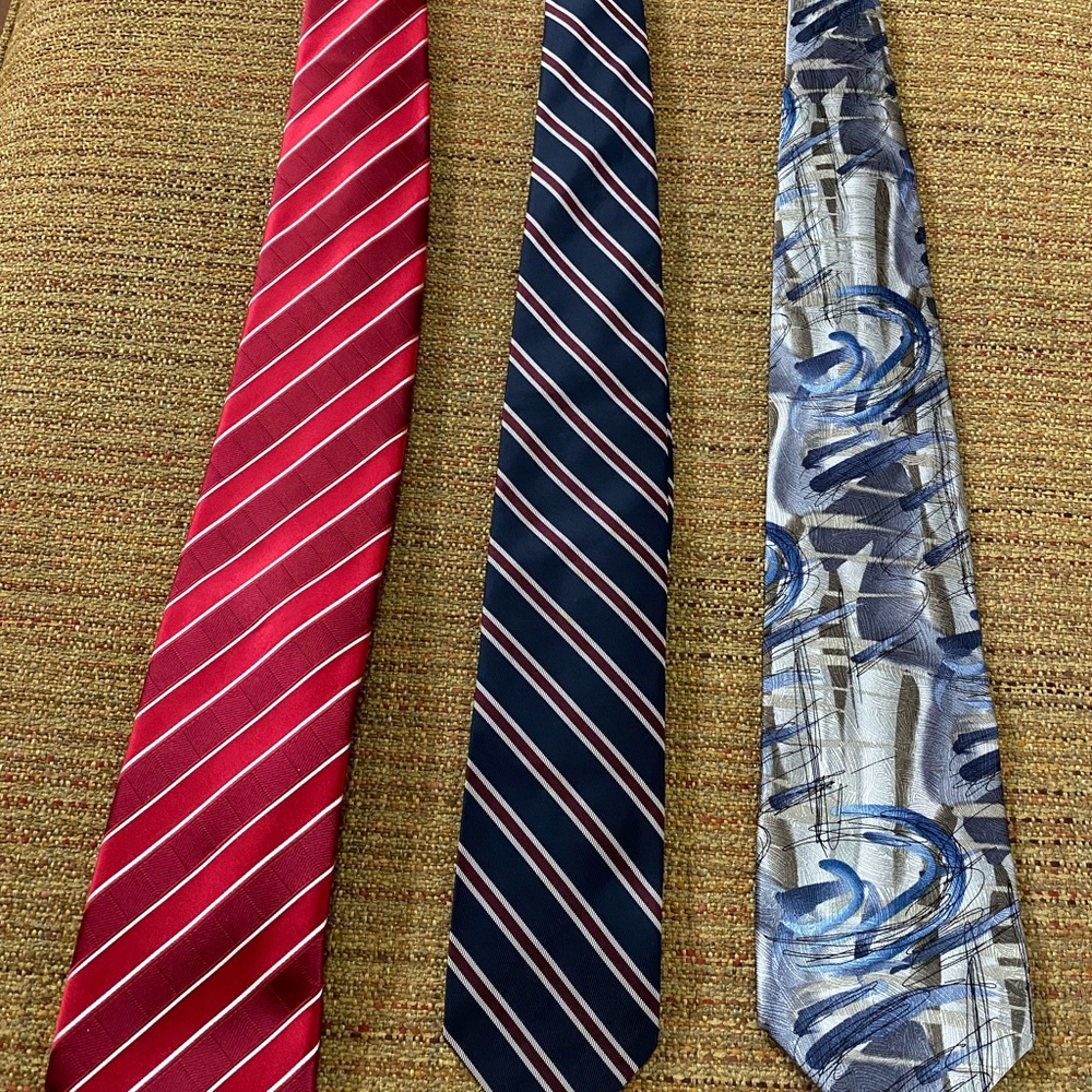 3 Collectible Men’s Ties: Donald J. Trump, J.Garcia, vintage Robert Talbott.